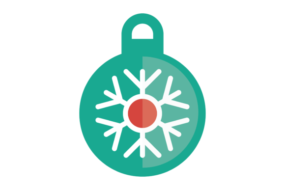 Christmas Bulb Snowflake Illustration: A Festive Graphics Gem