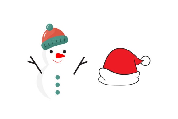 Christmas Cheer with Snowman and Santa's Hat Graphics