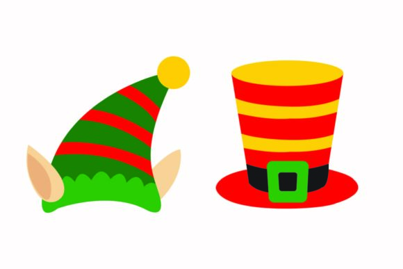 Christmas Hat Magician: A Colorful Vector for Creative Brands