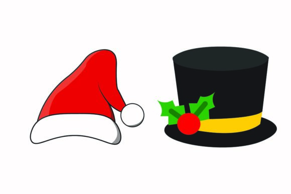 Christmas Hat Santa Costume: A Festive Graphic Illustration