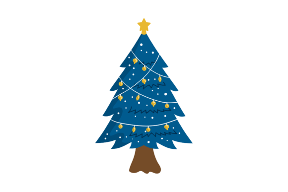 Christmas Illustration Tree: A Festive Graphic for Local Brands