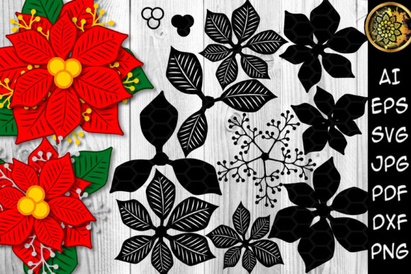 Christmas Poinsettia Bunches Builder SVG: A Versatile Graphics Tool