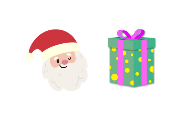 Christmas Present and Santa Set Vector: A Must-Have Graphics for Crafters