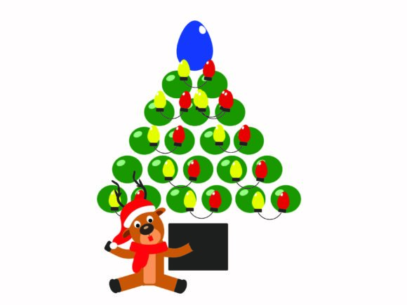 Christmas Reindeer and Tree from Lights: Festive Graphics for Crafters
