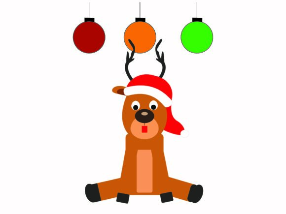 Christmas Reindeer Sitting with a Light: A Festive Graphics and Illustrations Review