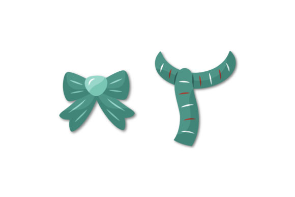 Christmas Scarf and Ribbon Set: A Versatile Graphics Asset