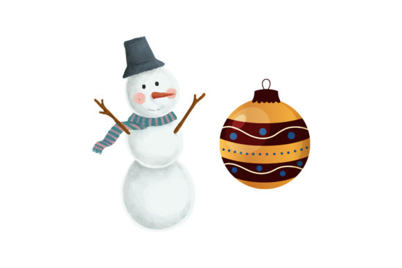 Christmas Snowman Ornaments Set for Embroidery