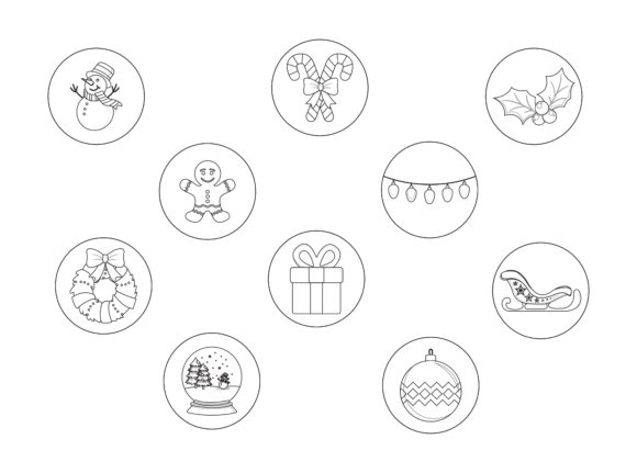 Christmas Snowman Outline Icon Bundle: Perfect for Creative Graphics