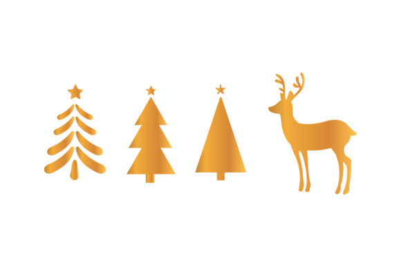 Christmas Tree and Reindeer Set: A Versatile Graphics Asset