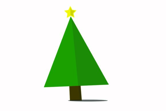 Christmas Tree Flat Star Yellow: A Versatile Graphics Illustration