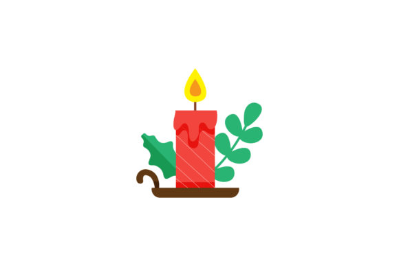 Christmas Vector Candle Asset: A Versatile Graphics and Illustrations Tool