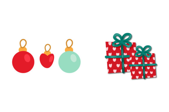 Gift and Ornament Christmas Vector: Perfect for Handmade Graphics