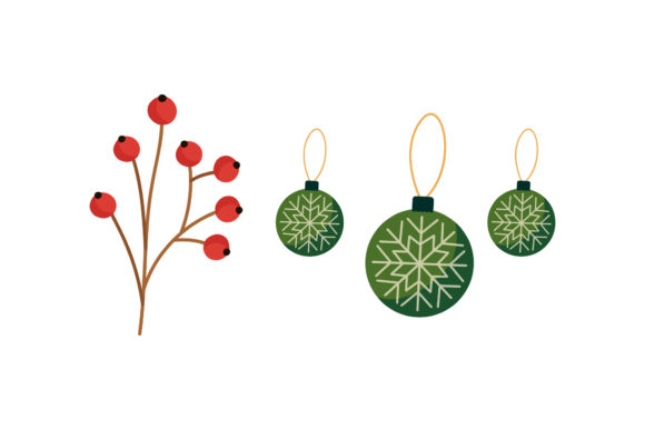 Mistletoe and Ornament Christmas Vector: A Versatile Graphics Asset