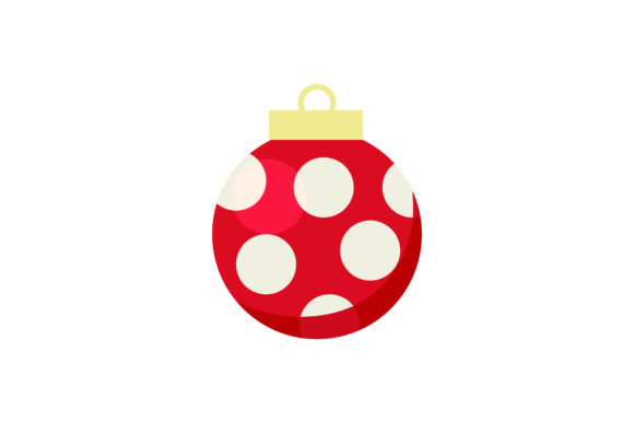 Red Christmas Light with Pretty Ornament: A Festive Graphic for Crafters