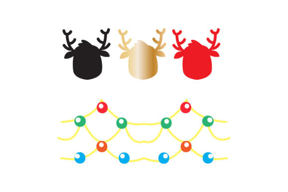 Reindeer and Light Christmas Graphics: A Festive Branding Asset