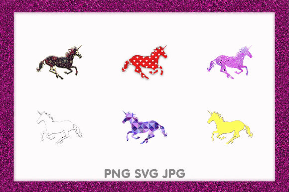 Unicorn Magical Horse Horn Christmas Graphics & Illustrations